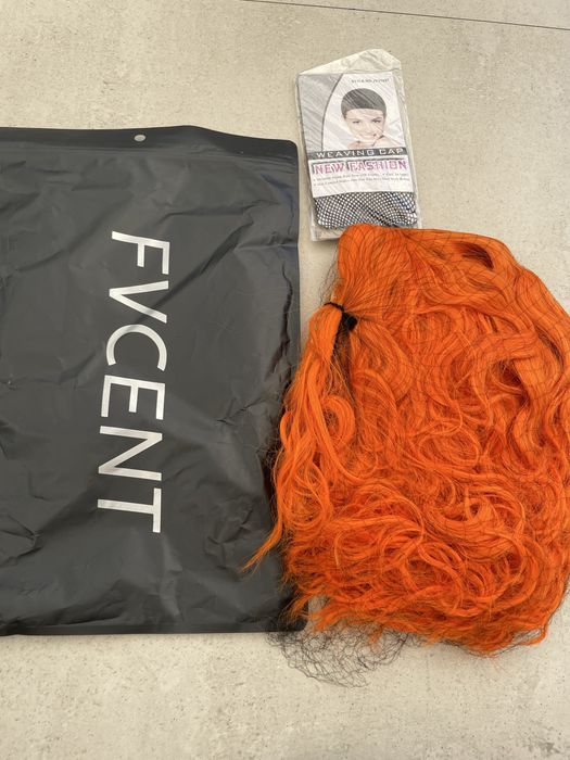 Peruka pomaranczowa orange krotka syntetyczna cosplay halloween