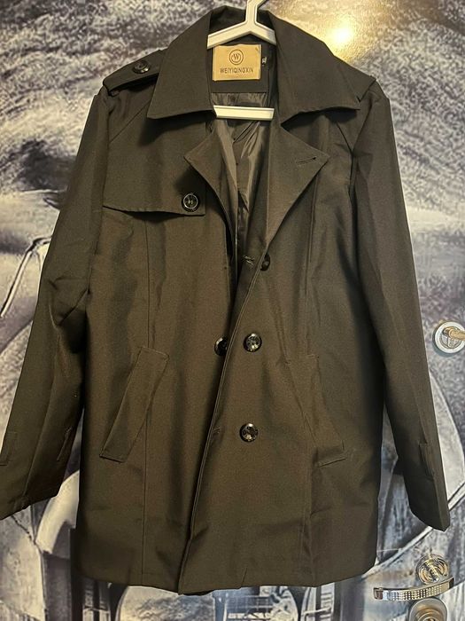 Trencz męski czarny