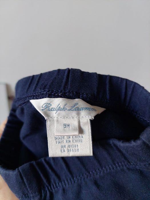 Legginsy granatowe 68 74 kokardki Ralph