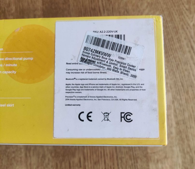 Апарат су-від ANOVA Sous Vide Precision Cooker | Bluetooth | 800W