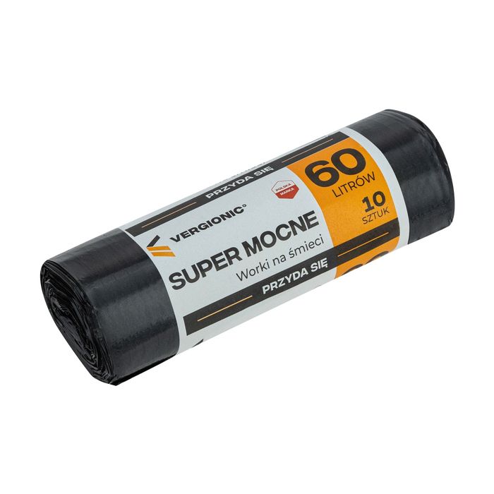 Worki czarne super mocne 60l 10szt