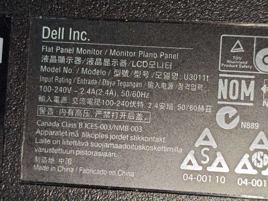 Monitor DELL U3011t 30 cali component 2560x1600 IPS sprawny