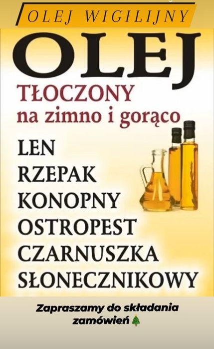 Oleje tłoczone na zimno lniany