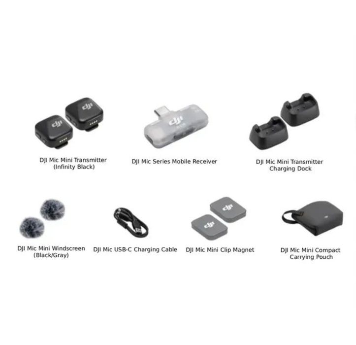 Петличний мікрофон DJI Mic Mini Mobile Version (2TX + 1Mobile RX)