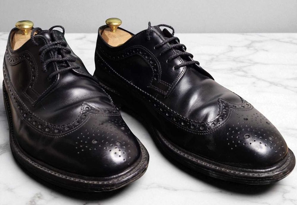 Чоловічі туфлі-броги Loake Sovereign Чорні, 7.5, Майже ідеальний стан