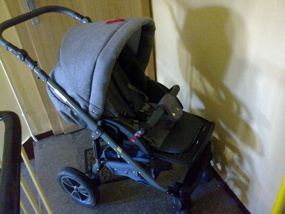 wózek dziecięcy PROMOCJA 3w1 Krasnal, szary jak NOWY. cena ostateczna