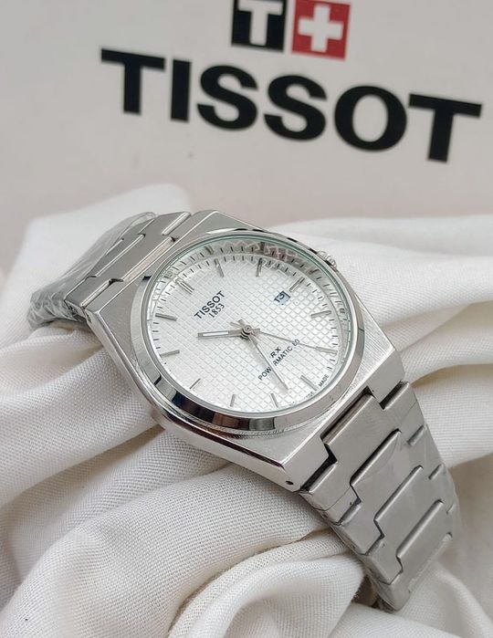 Наручные мужские часы Tissot prx Powermatic 80  White