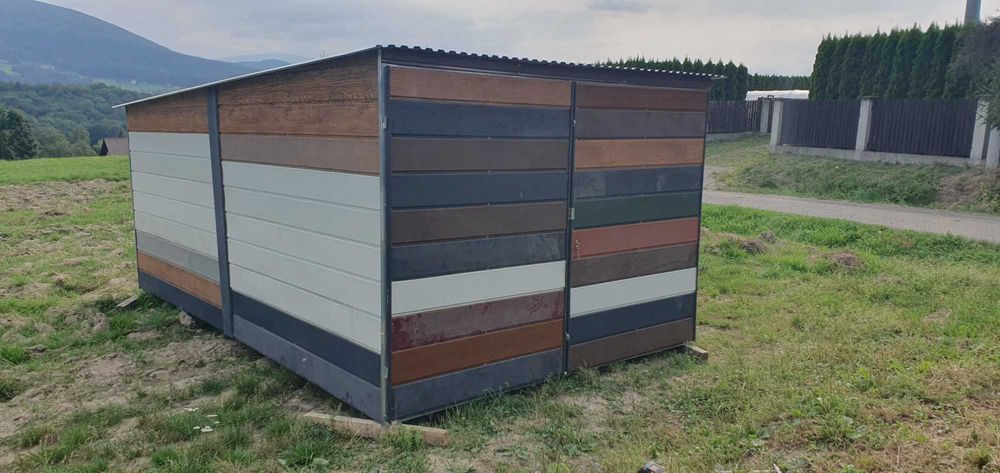 Garaż blaszany, schowek budowlany 3x5 II gatunek KONSTRUKCJA OCYNK