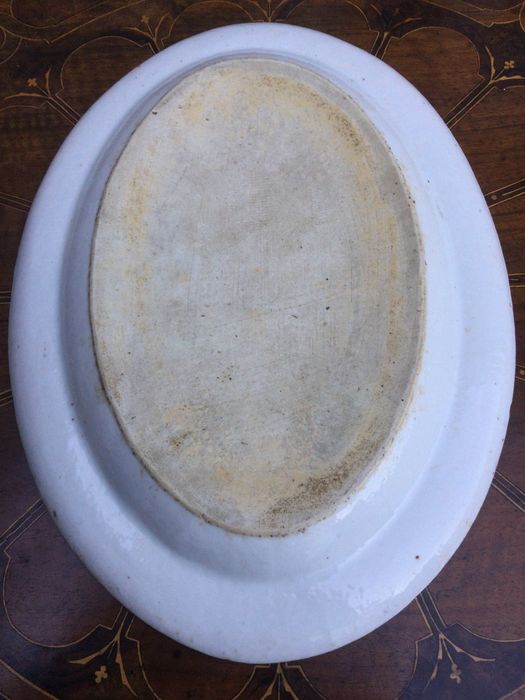 Travessa companhia índias séc XVIII 31 cm Porcelana chinesa monograma