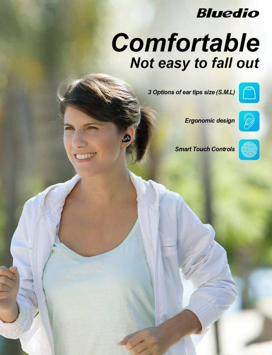 NOWE słuchawki Bluetooth TWS aptX HiFi NoiseCancel BAS autopause SPORT