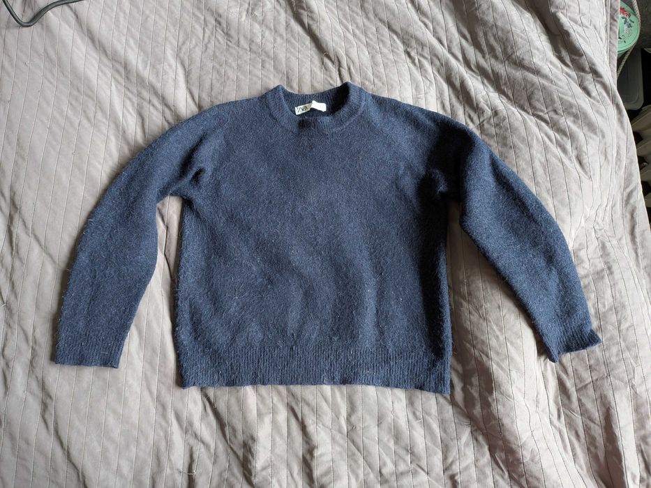 Sweter Zara S granatowy