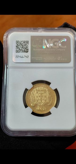 Moedas Ouro 5000 Reis MS 62