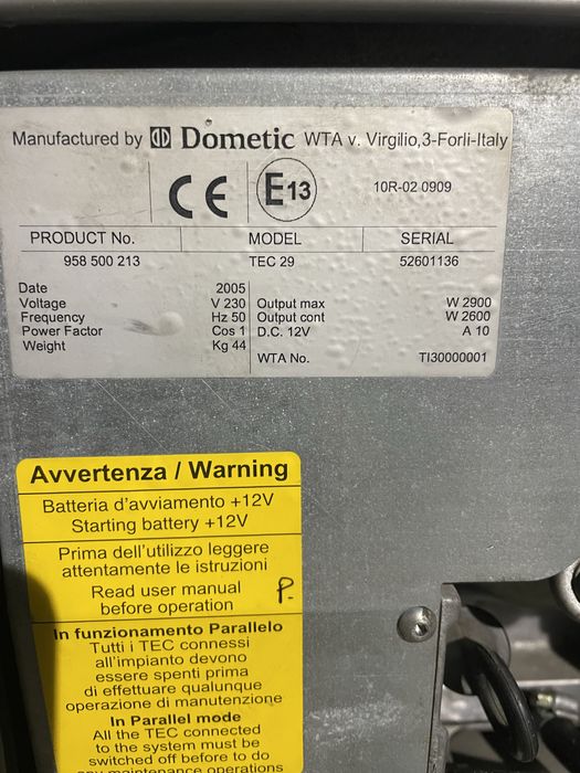 Dometic tec 29 agregat kamper