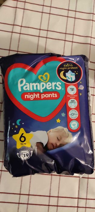 Pampers Night Pants – Rozmiar 6 (15+ kg) – 19 sztuk