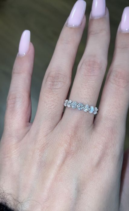 Кольцо , полудорожка с муассанитами 1.80ct серебро 925