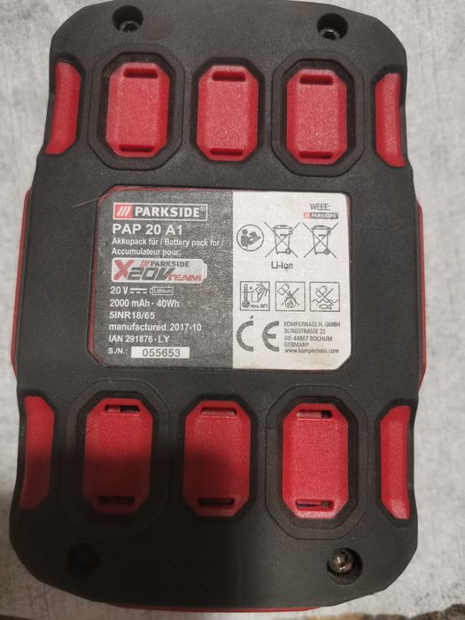 Akumulator bateria parkside 20v 2ah