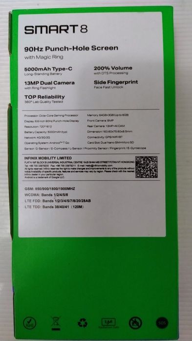 Telefon  Smartfon  Infinix Smart  8