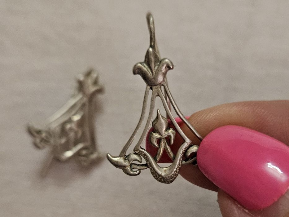 Srebrne kolczyki warmet