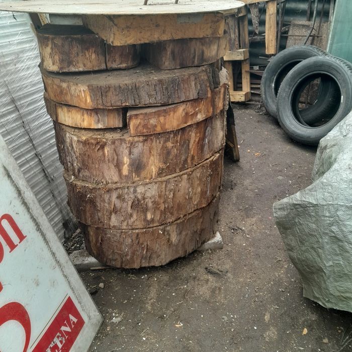 Grube plastry drewna ok. 80 cm – na blaty, stoły, stoliki