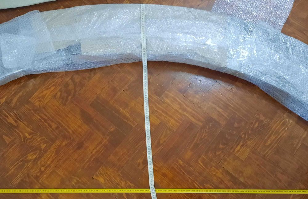 2 Placas Madeira MDF Semicirculares | 200 cm x 23 cm x 2,2 cm