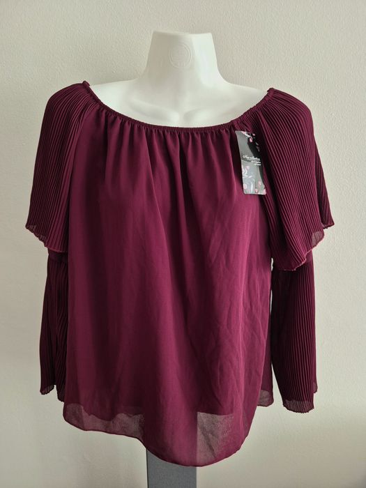 Blusa decote barco manga comprida