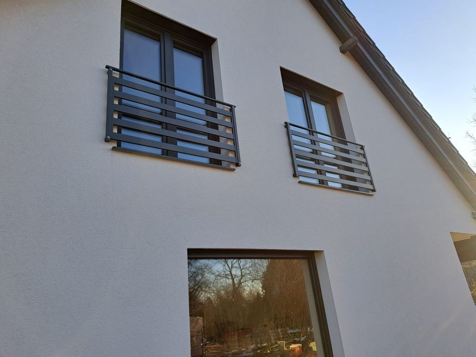 PROMOCJA!!! Balkon francuski balustrada panelowa  aluminium szkło inox