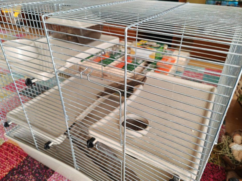 Klatka dla gryzoni INTER-ZOO Pinky 3 transporter+ trociny+ karma itp.