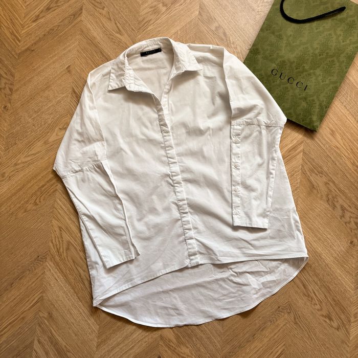 Biała damska koszula S Mohito oversize Pinterest śliczna elegancka