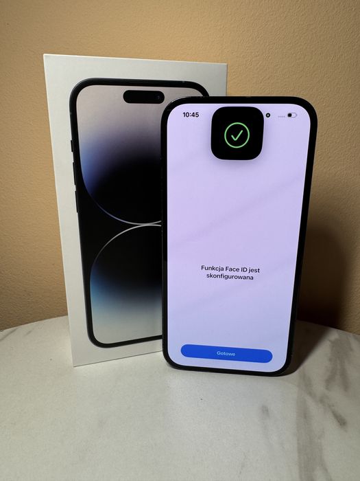 MEGA ZESTAW iPhone 14 PRO • 100% baterii • GRATIS kostka, kabel, szkło, etui
