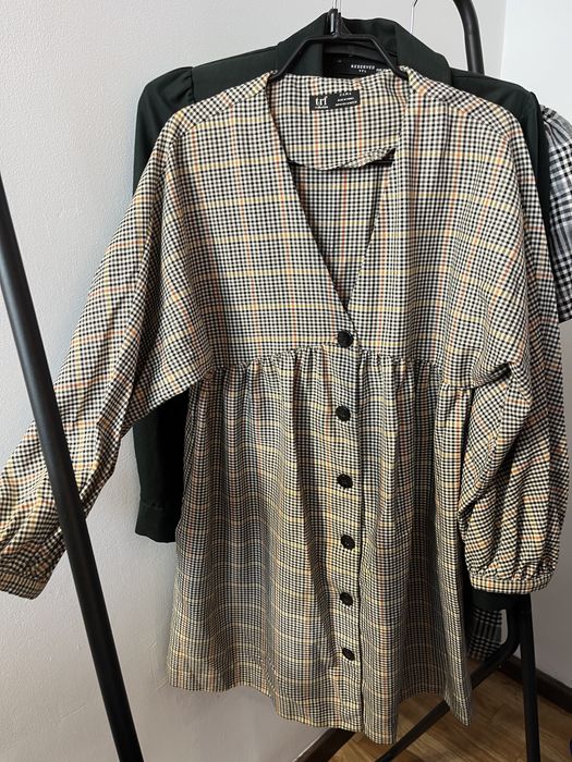 Сукня zara тепла в клітинку на гудзиках