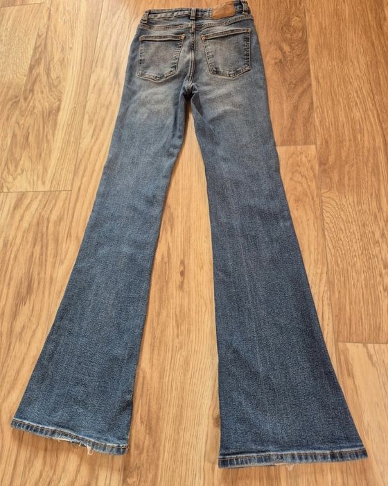 Spodnie dzwony flare jeansy rozmiar xs zara
