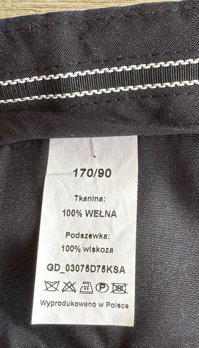 Granatowy garnitur w kratę rozm. 170 Sunset Suits