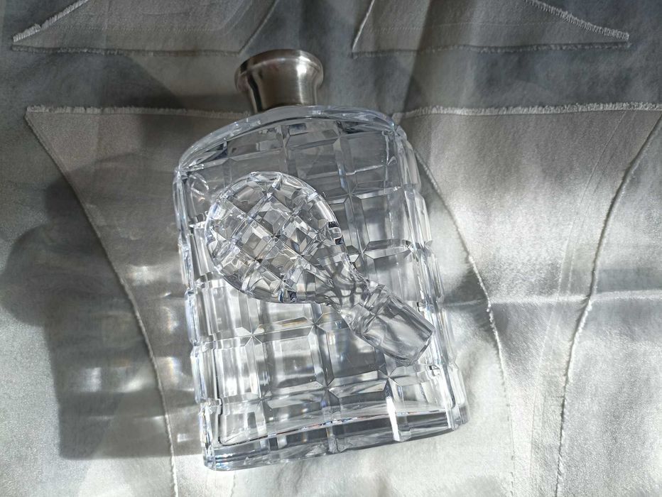 Cristal Atlantis Garrafa / Decantador com gargalo em prata