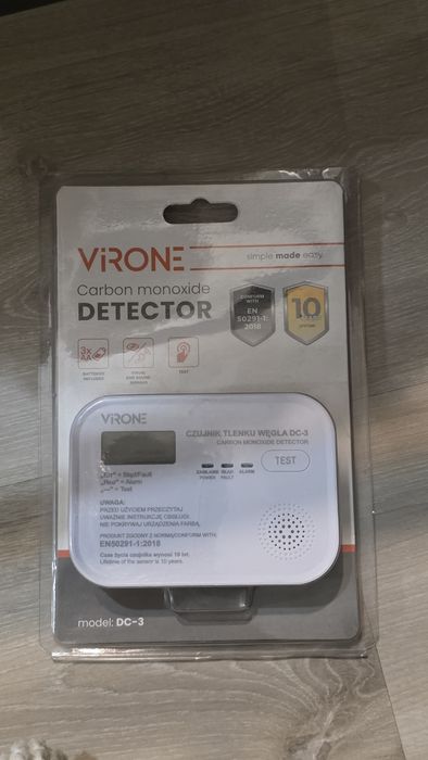 Bateryjny czujnik tlenku węgla - Virone