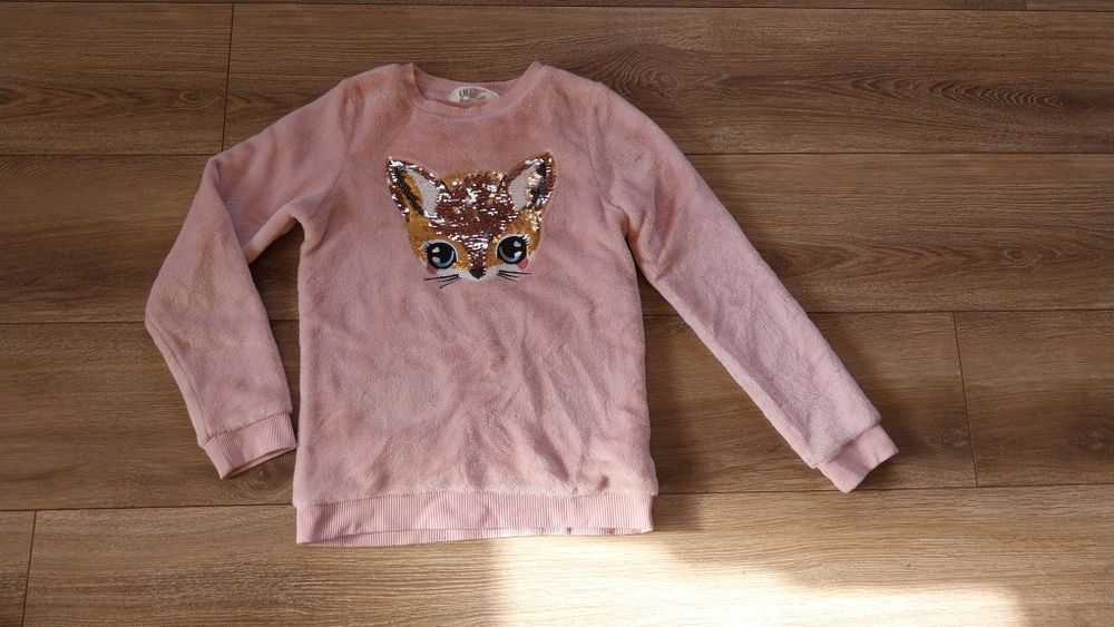Ciepła bluza hm r. 134/140 miś