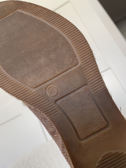 Złote espadryle Venezia 36