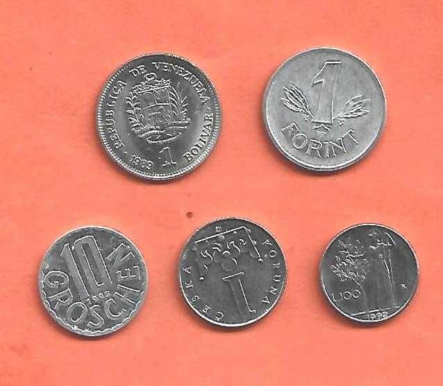 Lote 5 Moedas Estrangeiras