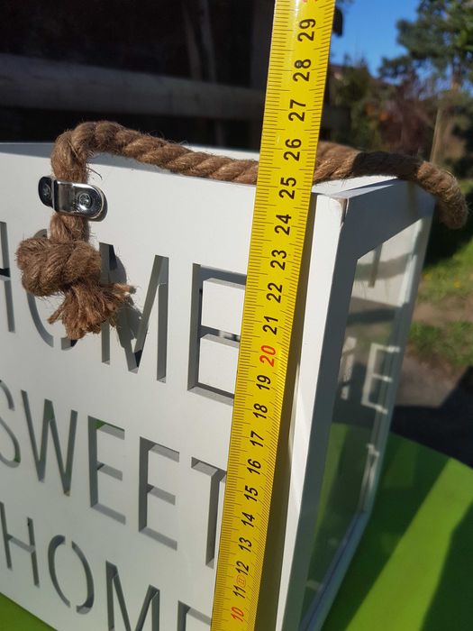 Lampion , świecznik ze świecą