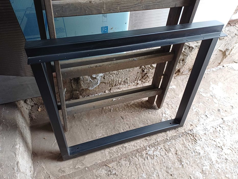 Nogi do stołu powystawowe profil malowane proszkowo stalowe 2 szt