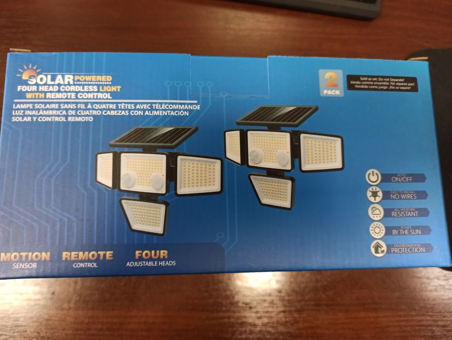 Lampy solarne z czujnikiem ruchu 2 szt.