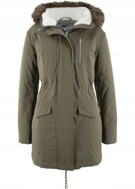 B.P.C parka khaki z futerkiem damska r.36