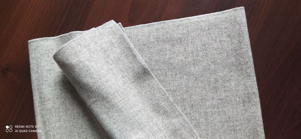 Шарф теплый, серый, зима