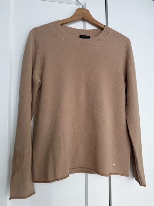 Sweterek beż Massimo Dutti m kaszmir jesien zima