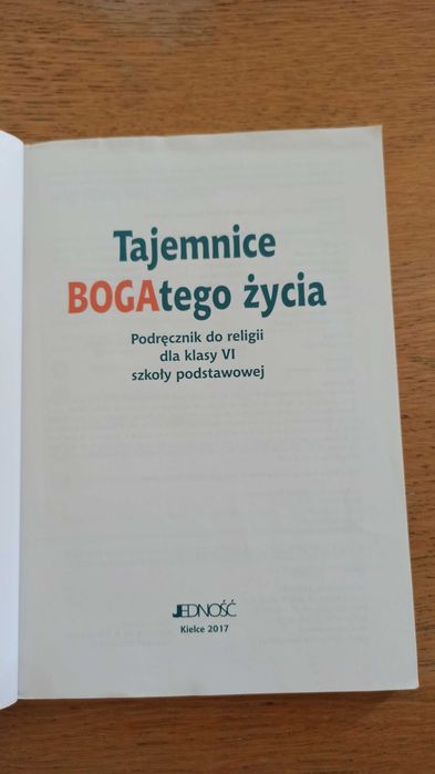 Podręcznik do religii dla klasy VI Tajemnice bogatego życia
