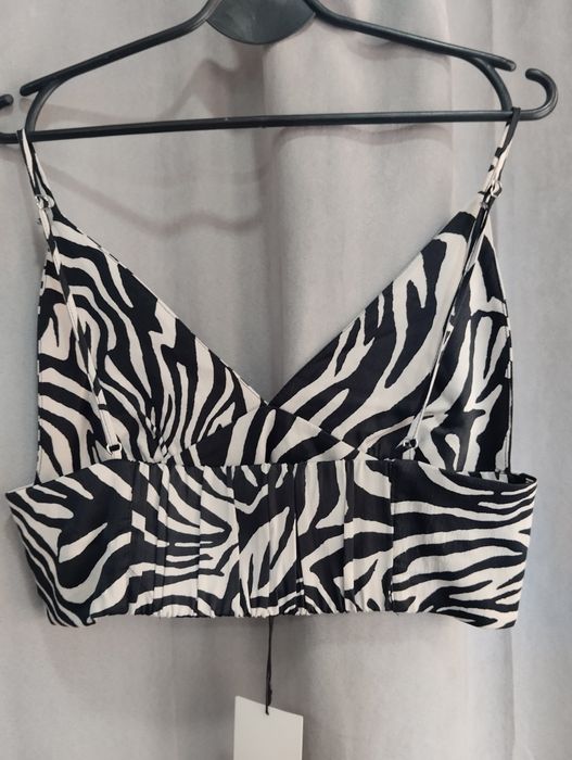 Wyprzedaż! Nowy crop top Zara rozm.L/XL wiskoza