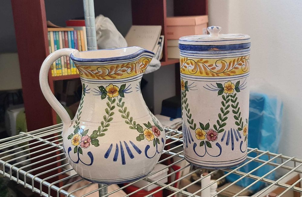 Two Hand-Painted Ceramic Pieces429812049501245441
