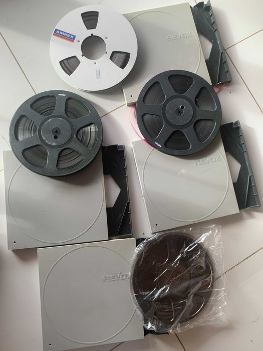 Taśmy magnetofonowe  REVOX 3 sztuki  i 1 AMPEX w stanie idealnym