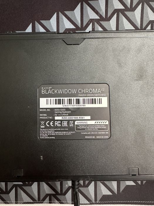 teclado razer gaming com tapete incluido