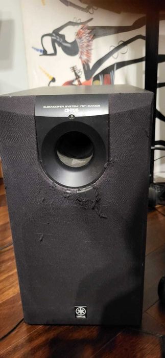 amplificador Yamaha + dvd + 6 colunas de som mod. RX-V430 RDS