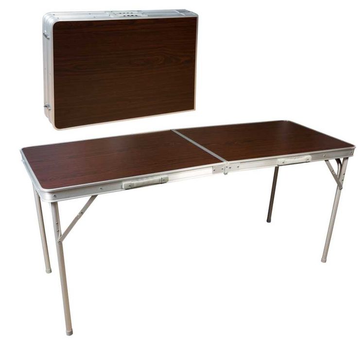 Mesa de campismo Dobrável 160x60cm Castanha (MaxMat)